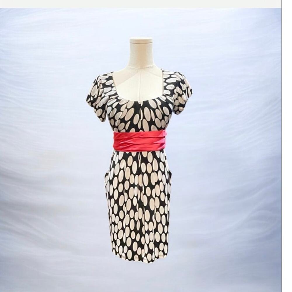 City Triangles Black White Polka Dot Dress Size Medium Junior